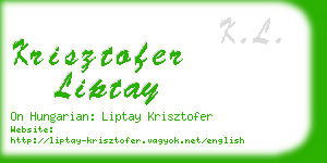 krisztofer liptay business card